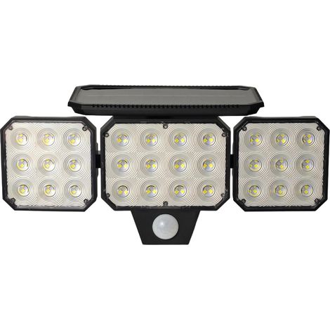 Projecteur solaire extérieur 120 LED – Lampe murale à énergie solaire avec détecteur de mouvement – 3 modes d’éclairage, éclairage grand angle 270°, pour jardin, terrasse et cour (1/5)