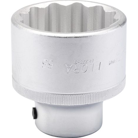 Draper 55mm Bi-Hex Socket for 3/4-Inch Drive – Metric Square Drive Hexagon Socket, Model 00898 (1/5)