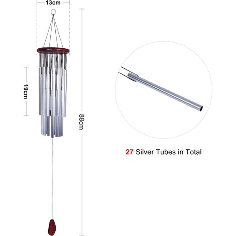 Carillon éolien à 27 tubes, décoration cadeau pour jardin et terrasse. (1/5)