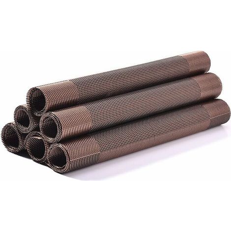 Set De Table - Pvc Antidérapant - 30 x 45 Cm - Marron - Lot De 6 (1/5)