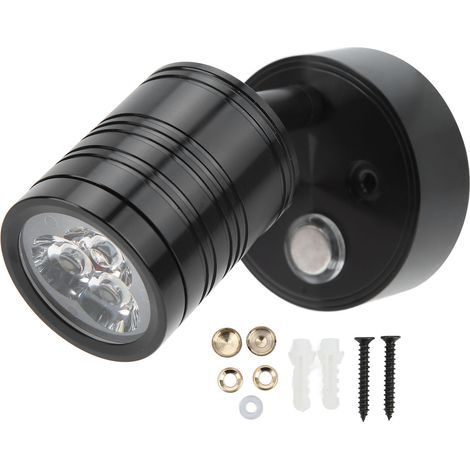 Lampe de lecture LED pour camping-car, lumière blanche chaude, variateur tactile, 12-30V, 3W, pour chambre à coucher, cabine, camion, remorque, bateau, Yacht (1/5)