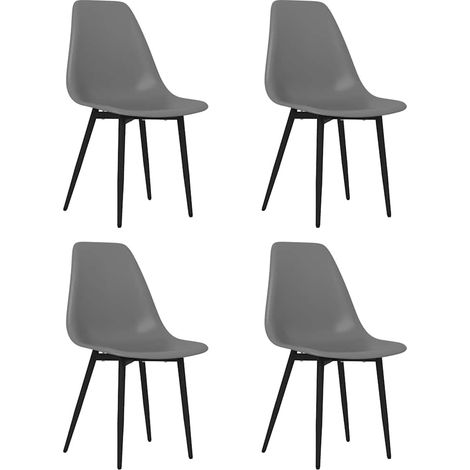 Maison Exclusive - Sedie da Pranzo 4 pz Grigie in PP (1/5)