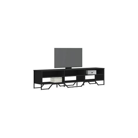 Meuble TV noir 180x34x41 bois d'ingénierie (1/5)