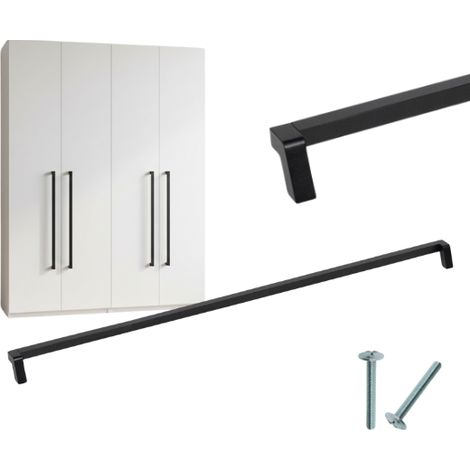Maniglia nera per mobili a tamburo per armadi 788/800MM 80 CM AKS (1/5)