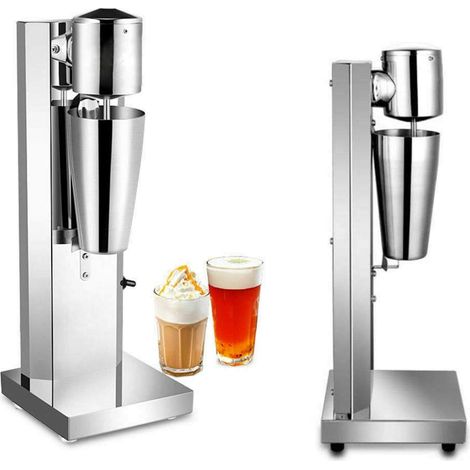 Batidora eléctrica de acero inoxidable, para verano, mezcla de bebidas, 650 ml, coctelera clara de huevo, 18.000 rpm (1/4)