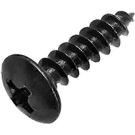 20 vis à bois autotaraudeuses à tête champignon M5 x 20 mm, en acier au carbone, avec bride et tête ronde, noires (P202112241023) (1/5)