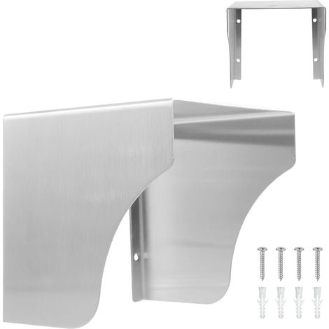 Protection Contre la Pluie en Acier Inoxydable, 12x12x12cm Cache Sonnette en Acier Inoxydable, Boîtier de Protection des Interrupteurs, Protection de Prise Murale, pour Salle de bain (1/5)
