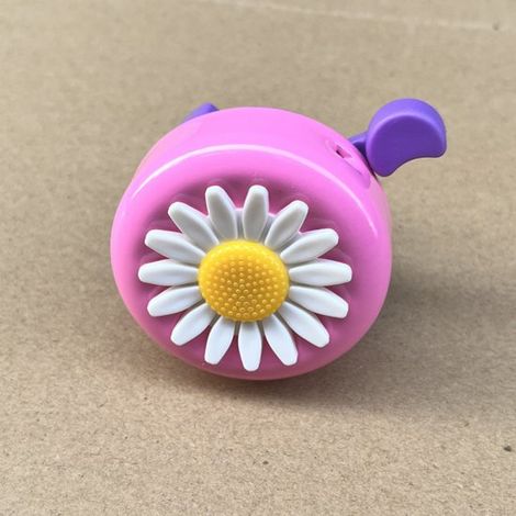 Timbre roto para bicicleta infantil,timbre de bicicleta con forma de flor,accesorio ideal para bicicletas infantiles (rosa) (1/5)