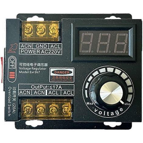 Variateur de vitesse électronique à thyristor 220 V à variation continue pour ventilateurs et meuleuses d'angle, régulateur de moteur 3700 W (1/5)