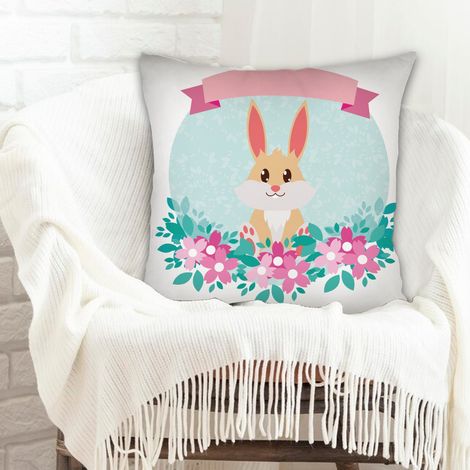 Housse de coussin 45x45 cm carrée léger pour décoration de Pâques pour la maison (1/5)