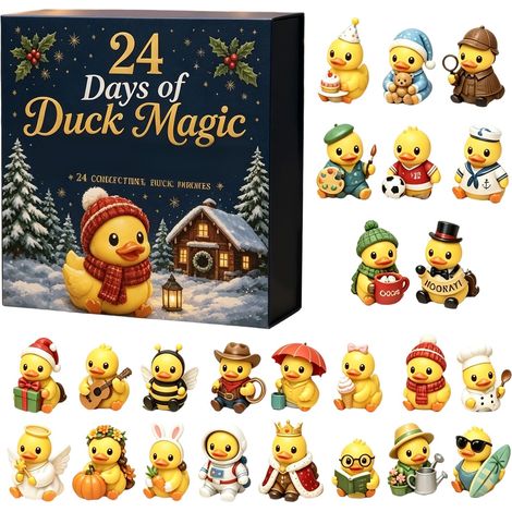 Calendrier de l'Avent 2026 canards – 24 mini figurines de canards à collectionner (1/5)