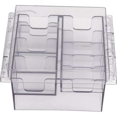 Boîte de rangement pour peignes d'espacement, tondeuse à cheveux, outils de positionnement, séparateurs, étui de rangement, gris transparent (1/5)