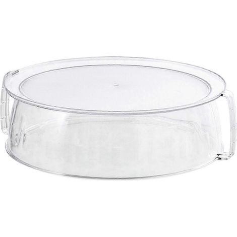 Couvercle haut en verre pour micro-ondes avec poignée, anti-éclaboussures, idéal pour la cuisson du bacon et des légumes à la vapeur. (1/4)