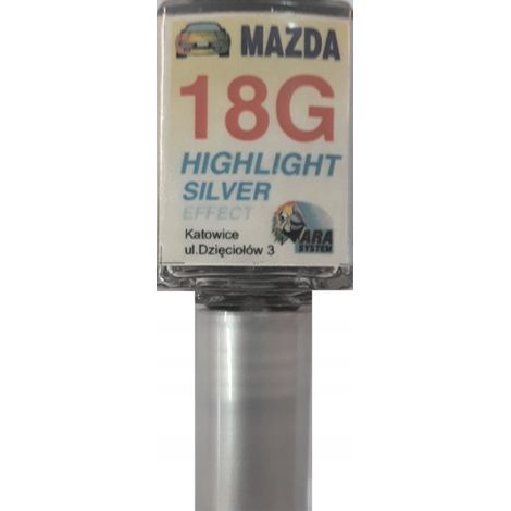 Retoque de pintura plateada para arañazos en Mazda 18G (1/5)