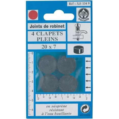 Clapet plein néoprène Gripp - Diam.20 mm - Par 4