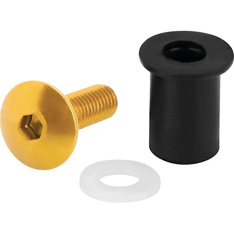 Screen Fit-Kits, kit dadi gommati con viti e rondelle (5 MA) - 10 pz - Oro (1/4)