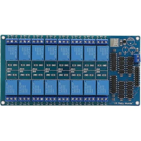 Carte de commande pour module relais 16 canaux 5V avec protection par optocoupleur pour module microcontrôleur (1/4)