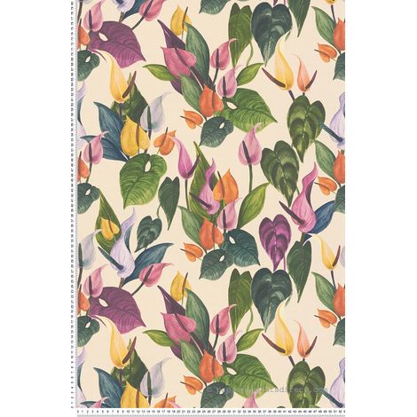 Papier peint Fleur Multicolore Anna D'Andrea A.S. Création (1/5)