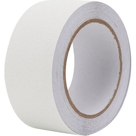 PEVA/PU rubber anti-slip adhesive tape for floors, stairs, steps, abrasive and anti-slip safety strip, 5 m (white) (1/5)