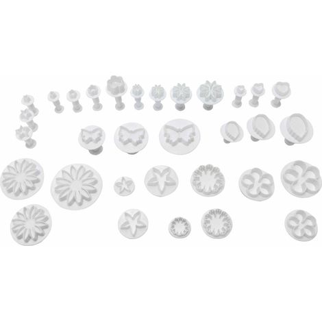 Kit de 33 pièces d'outils de pâtisserie fondant, moule à biscuits DIY, ustensiles de cuisine pour gâteaux (1/5)