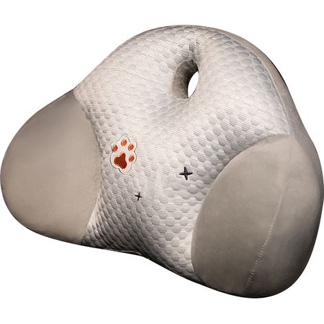 Coussin de chaise été soutien lombaire oreiller cartoon patte de chat pour canapé chambre bureau voiture (1/5)