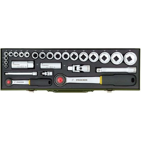 Caja de empalmes 1/4"+1/2"27 unidades Proxxon (1/5)