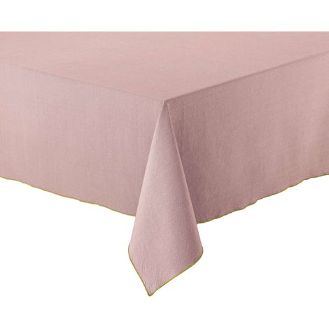 VIVARAISE - Nappe domestique Winkler Grace en coton recyclé 100% - Parme - 180 x 350 cm (1/2)