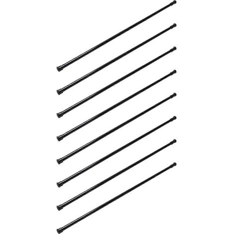 Tringle à rideaux télescopique à ressort, 70-120 cm, noire (1/5)