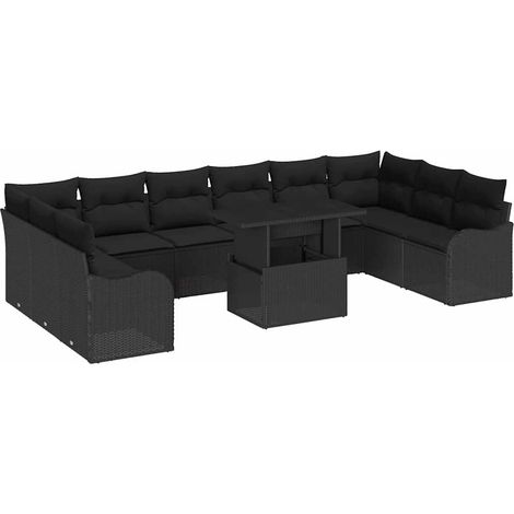 Maison Exclusive - Gartensofa-set mit Kissen mit Kissen 11 pcs Sc