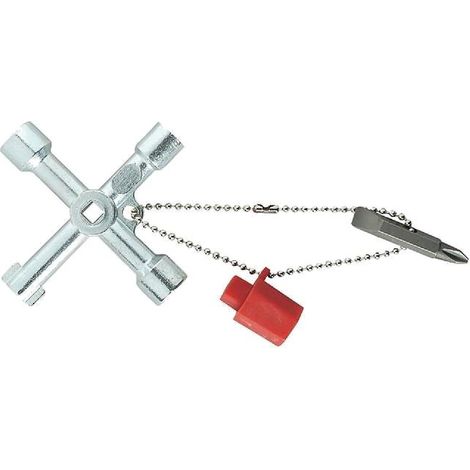 Cle universelle en croix 73mm - compatible avec systemes standards de fermeture