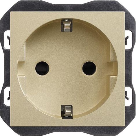 Toma de corriente Schuko serie Simon 270 tornillo cava color oro (1/2)