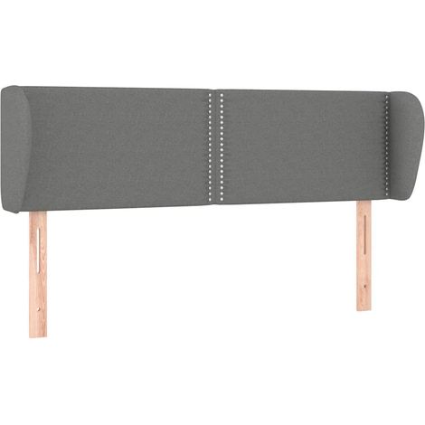 Maison Exclusive - Cabecero de tela gris oscuro 147x23x78/88 cm (1/5)