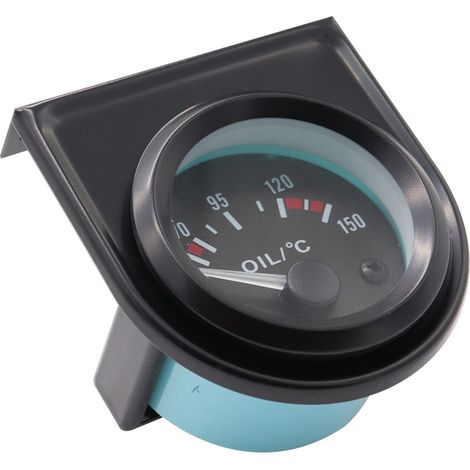 Jauge de température d'huile pour voiture Jauge de conversion - 12V, Noir, 50-150°C, 1pc (1/3)