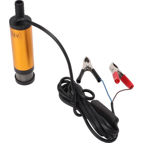 Pompe de transfert d'huile 12V avec filtre, structure robuste, électrique submersible intégrée, outil de vidange pour atelier et véhicule, débit élevé. (1/5)