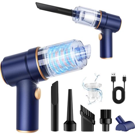 Aspirateur Portable - 9000 Pa - 120 W - Fonction Aspiration Et Soufflage - Avec Lampe LED Et Embouts Multiples - Pour Voiture Bureau Maison Animaux - 1 Pièce (1/5)