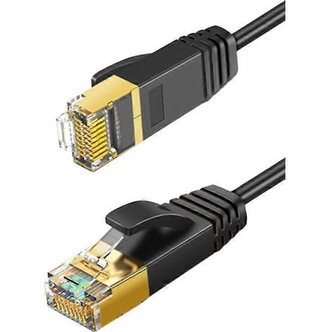 Câble Ethernet Cat 8 LAN, câble réseau Cat8 RJ45 haute vitesse 40 Gbit/s 32 AWG pour routeur/modem (0.) (1/5)