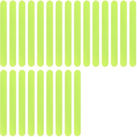 24 Pièces Bandes Adhésives Antidérapantes Phosphorescentes,Rubans Adhésifs Phosphorescents Antidérapants,pour marches d'escalier, Étanches,Lits Superposés,Baignoires,Cuisines,Piscines 2 x 20 cm (1/5)