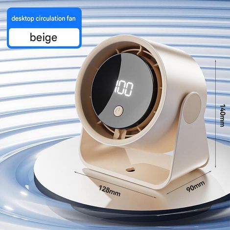 Ventilateur de table rechargeable USB, mini ventilateur portable silencieux, ventilateur électrique compact pour bureau, chambre, dortoir et voyage, circulation d’air pratique, Glacières à moindre coû (1/5)