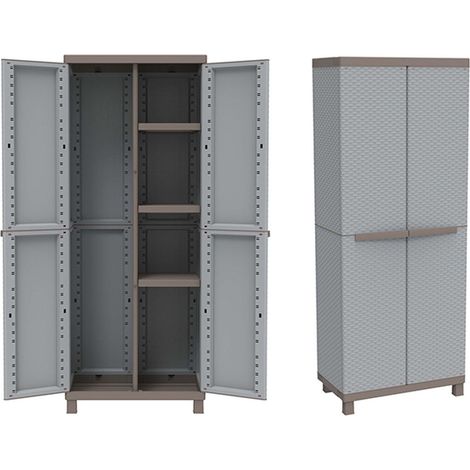 Terry Armadio C-Rattan 3680 2 ante e 3 ripiani L68 x P39 x H170 (1/3)