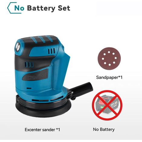 Ponceuse orbitale électrique 125MM meulage sans fil ponçage Machine de polissage outil électrique pour le travail du bois pour broche de batterie Makita-Without Battery (1/5)