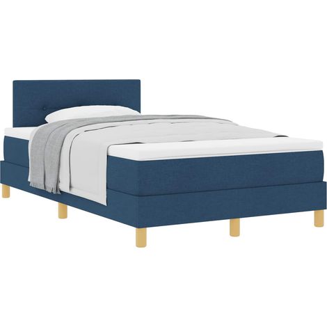 Maison Exclusive - Boxspringbett mit Kissen mit Kopfteil Blau 120