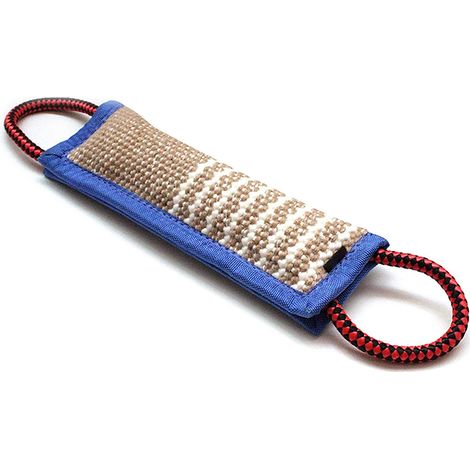 Jouet de traction pour chien rigolo avec deux poignées, coussin en jute pour mordiller, jouet interactif à mâcher pour chiens moyens et grands (1/5)