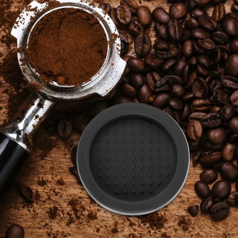 Silikon-Kaffeetampermatte, Halterung, Ständer, Zubehör für Kaffeemaschinen, Schwarz (1/5)