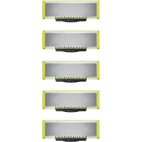 Lames de rechange OneBlade x5, acier inoxydable robuste pour rasoir/tondeuse électrique. Taille, stylisation et rasage. (1/4)