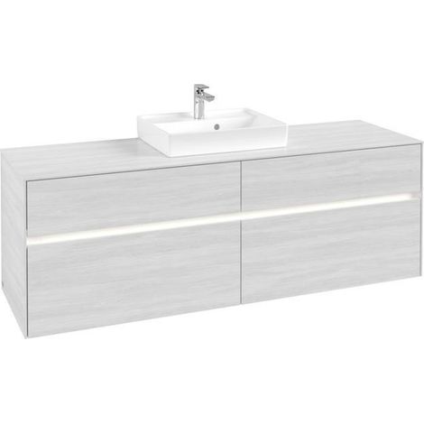 VB WTUS Collaro C077B0 1600x548x500mm avec cloche. 4 Ausz. WT m.tig Bois blanc