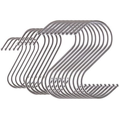 A set of 20 S-hooks, including 5 small, 5 medium, and 10 large. - NANOTEH (1/5)