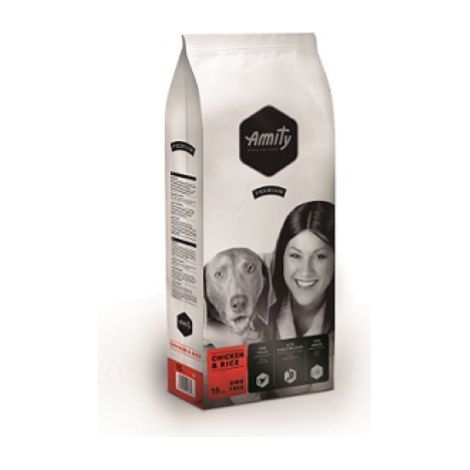Amity cibo pappa crocchette per cane adulto 15kg pollo e riso favorisce la digestione (1/3)