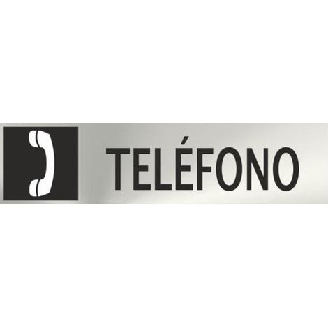 Cartel informativo Teléfono Acero Inoxidable Adhesivo de 0'8mm 50 x 200 mm SEKURECO