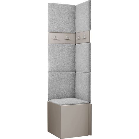 Conjunto para recibidor Pinis XXI, Abriamo 6, 186x42x46cm, Aglomerado laminado, Tapiz, Colocada, Montada en la pared