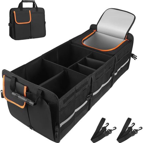 Organizador de maletero, gran capacidad, diseño impermeable, negro. (1/5)